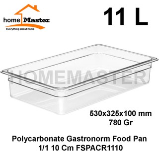 GO Polycarbonate PC Acrylic Gastronorm  Food Pan 1 1 10 Cm 