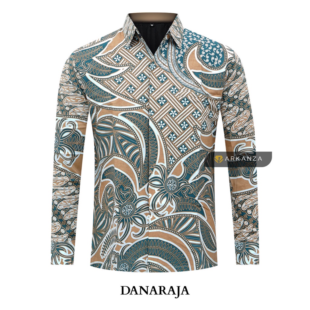 Hem Atasan Kemeja Baju Batik Pria Cowok Laki Laki Slimfit Full Lapis Furing Lengan Panjang Lengan Pendek Original Asli Batik Arkanza Solo Laweyan Size S M L Xl XXL Bahan Katun Premium Handara Prabu Prabuseno Antasena Mahaprana Bateeq Mensbatik Mix-Danaraja