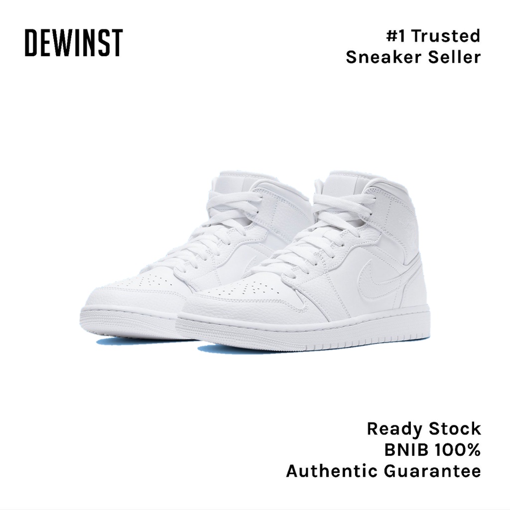 AIR JORDAN 1 MID 'Triple White'