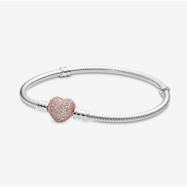 PANDORA BRACELET HEART CLASP BANGLE