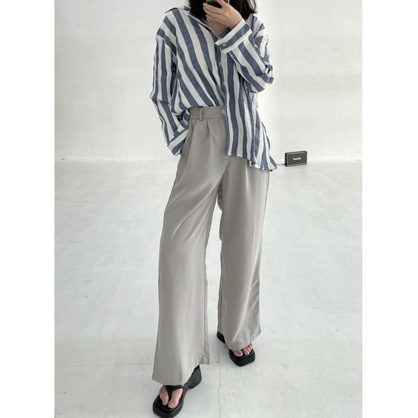 SIVALI Loose Pants Trousers Wanita - Celana Anti Kusut - Celana Kulot Wanita 3250