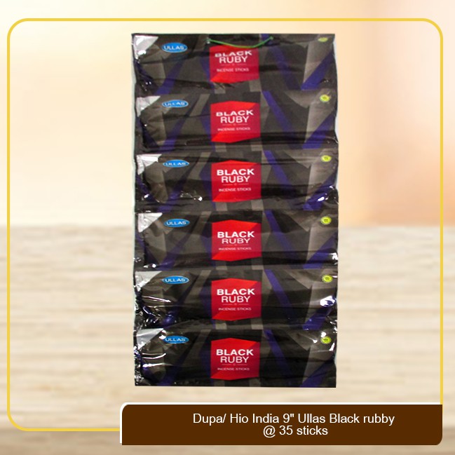 Dupa / Hio India Wangi Harum Black Rubby 9" Ullas @ 35 sticks