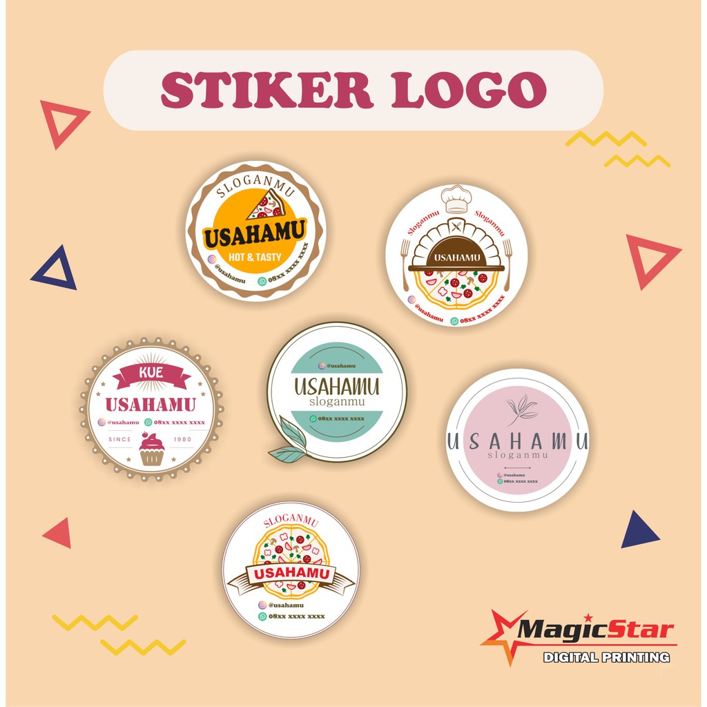 

Stiker Logo Kemasan Label Custom Aesthetic Fashion Olshop Baju Make Up Makanan Rumahan Catering