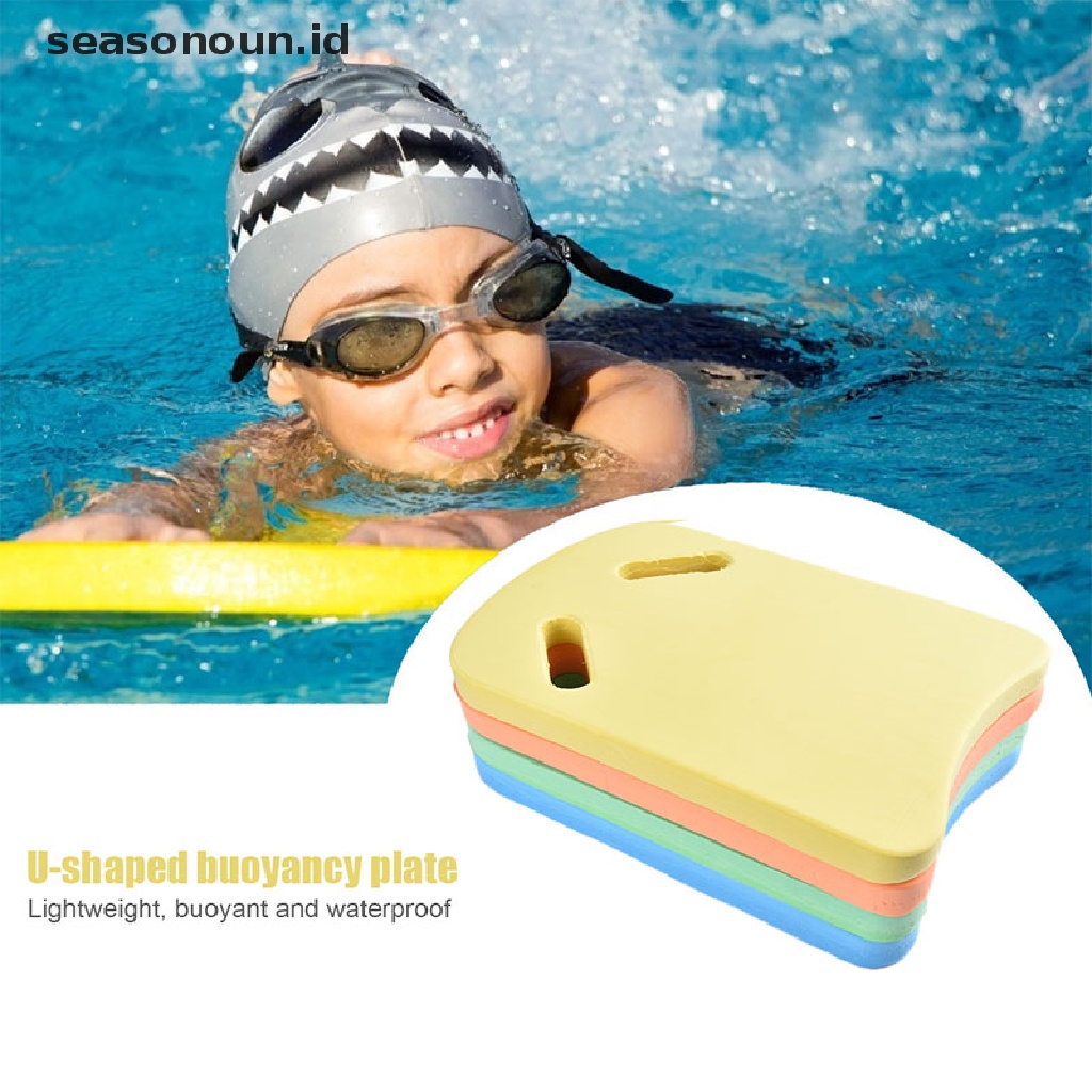 【seasonoun】 U-Shape EVA Swimming Board Floating Plate Back Float Kickboard Pool Aid Tools .