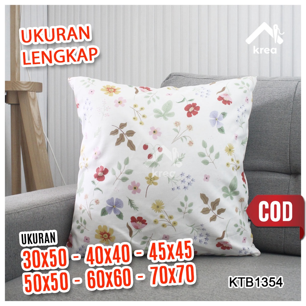 Sarung Bantal Sofa Ukuran 30x50, 40x40, 45x45, 50x50, 60x60, 70x70 - KTB1354