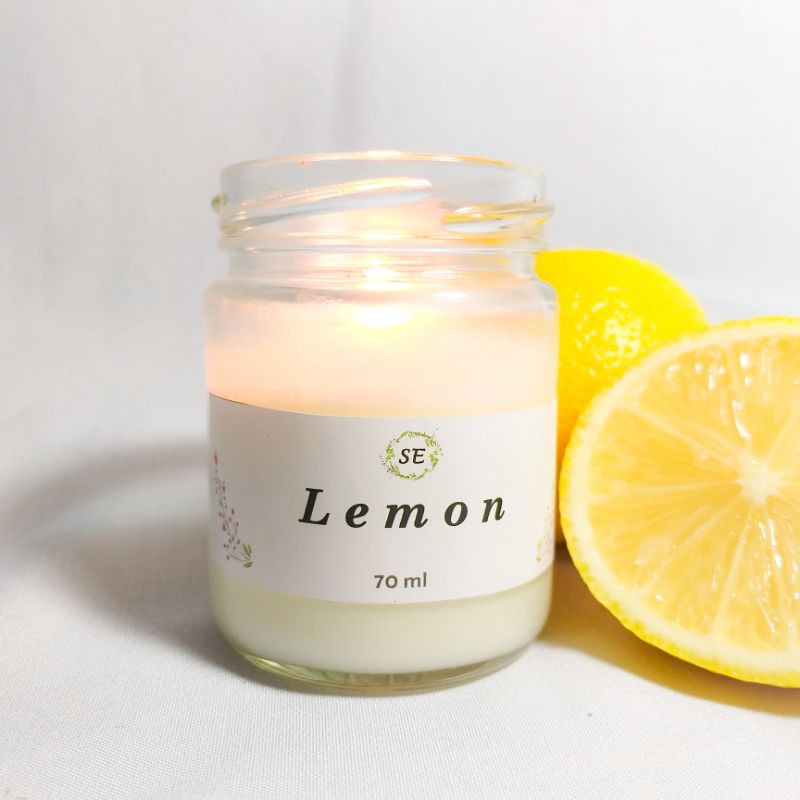 Lilin Aromaterapi Lemon - Premium Scented Candle