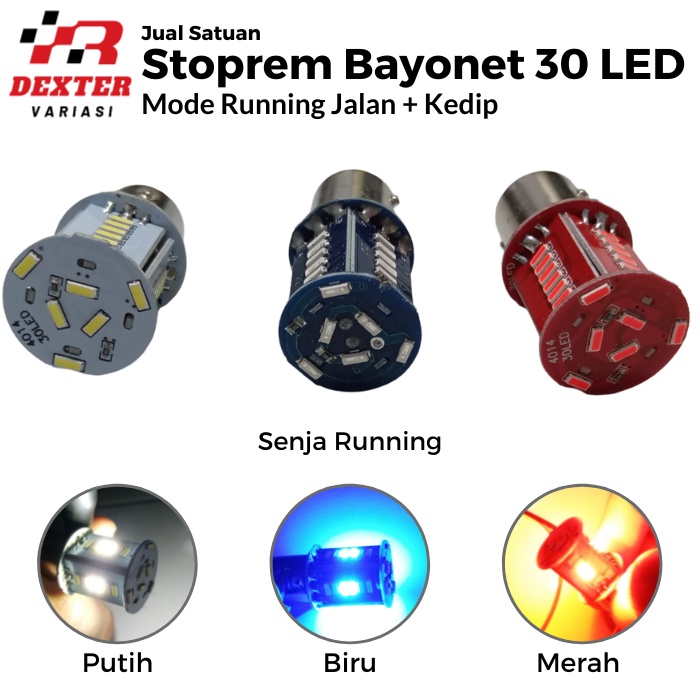 Jual Lampu Led Rem Stop Bayonet Mata Strobo Kedip Mobil Motor Kaki