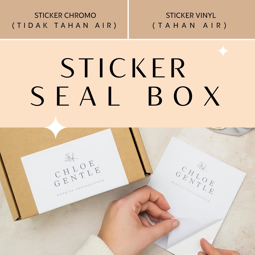 

45 PCS SEAL BOX STICKER SEGEL KOTAK CUSTOM FREE DESAIN