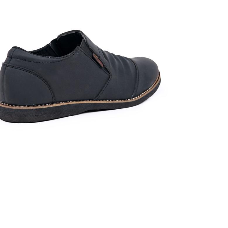 ⅎ Moofeat Wrinkle - Sepatu Pria Casual Low Wrinkle Black ✤