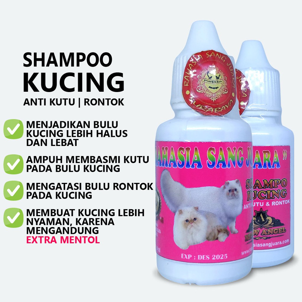 SHAMPOO KUCING ANTI RONTOK DAN KUTU