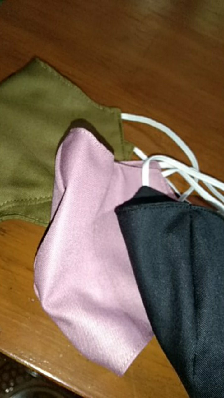 Masker Katun Polos 3ply Dan 2 Ply / Masker Motif Plain