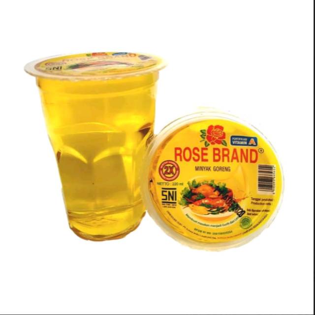 Minyak goreng Rose brand cup / gelas 220 ml