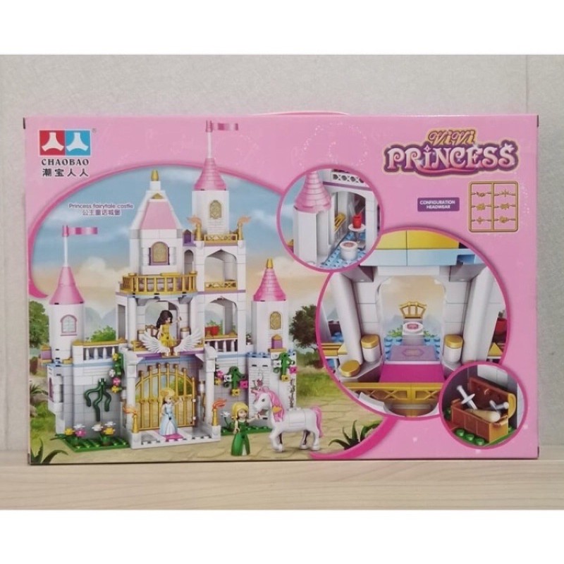 Mainan Building Blocks Princess Fairytale 552 Pcs (royal carriage - Rose Castle) Komplit