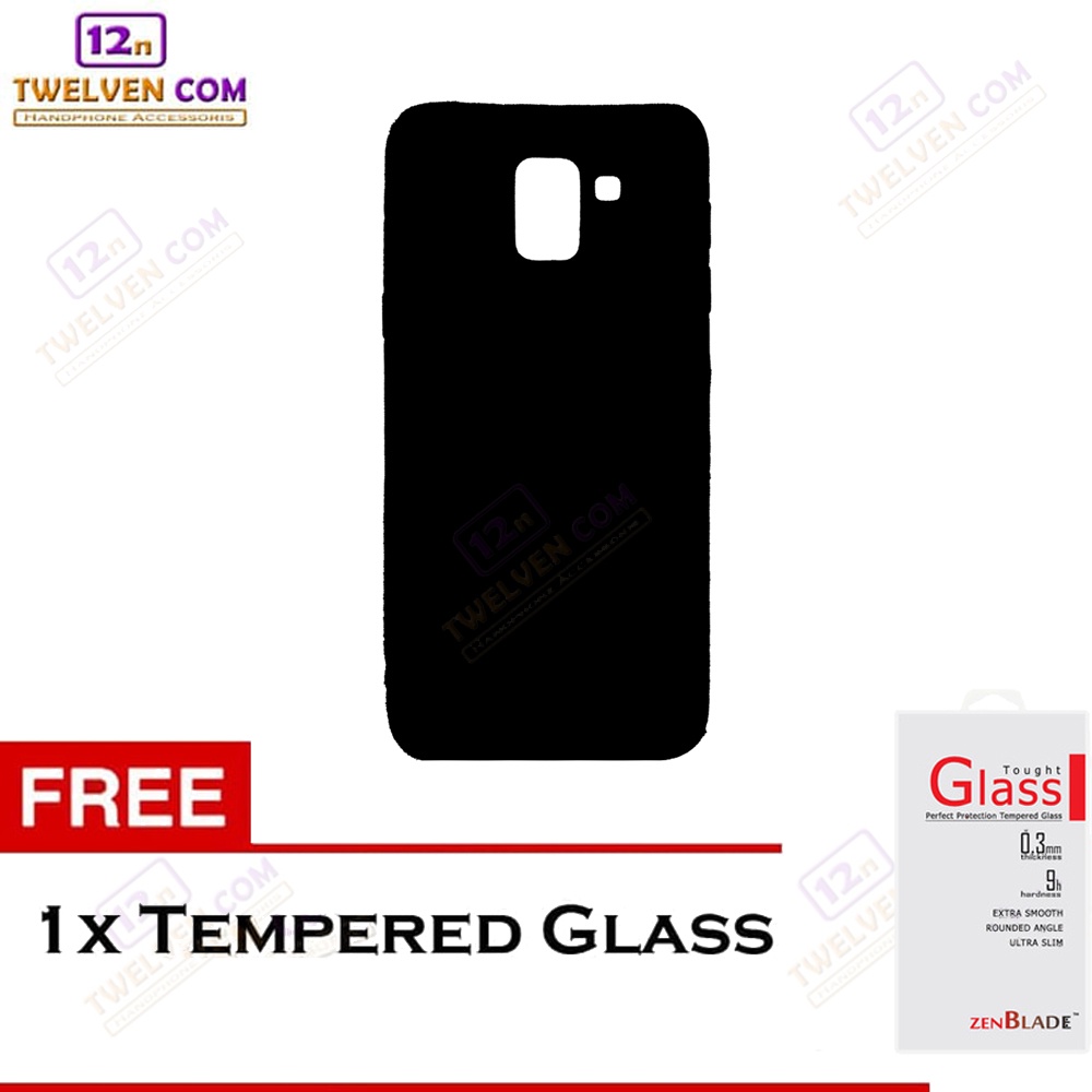 [FLASH SALE] Case Slim Matte Softcase Samsung J6+ Plus - Free Tempered Glass