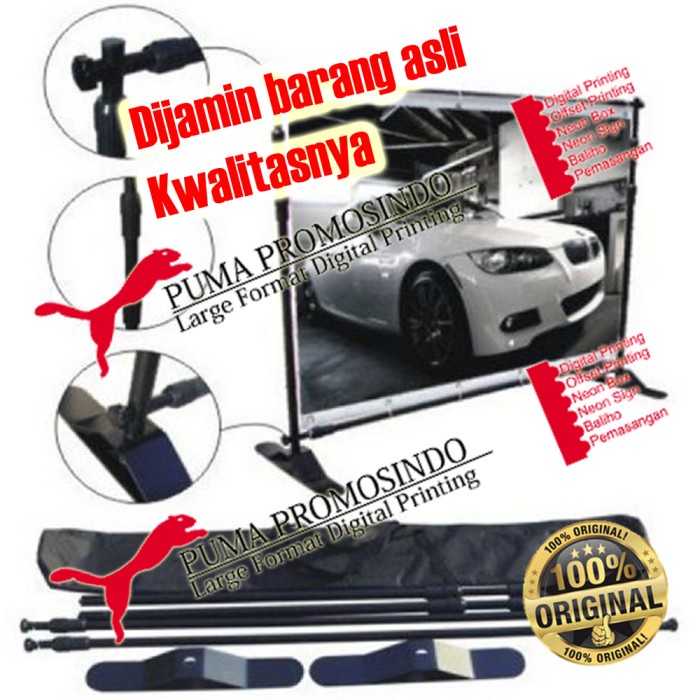 BACKWALL /JUMBO BANNER STAND UK 3X3/BACKDROP/TRIPOD BANNER 3X3