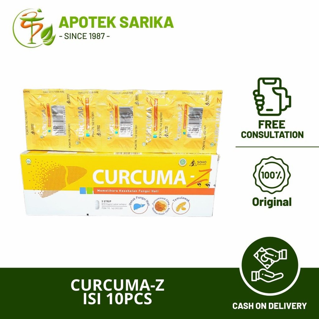 Curcuma-Z 1 strip isi 10pcs (memelihara kesehatan fungsi hati)