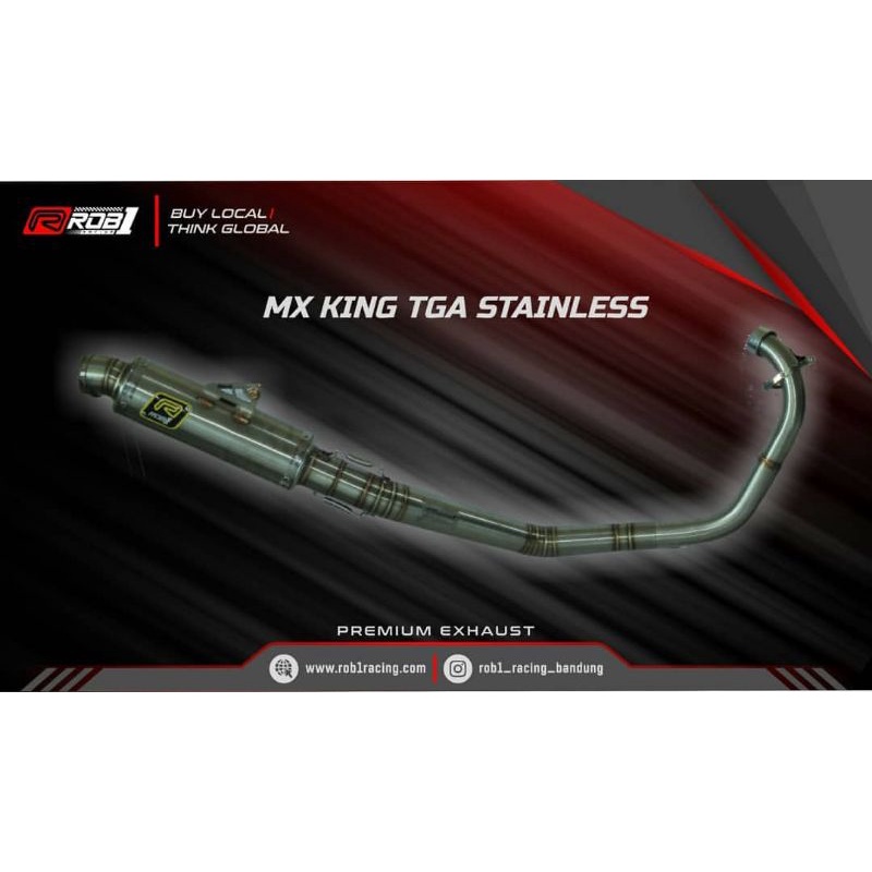 Knalpot ROB1 RCB1 MX King 150 TGA Stainless