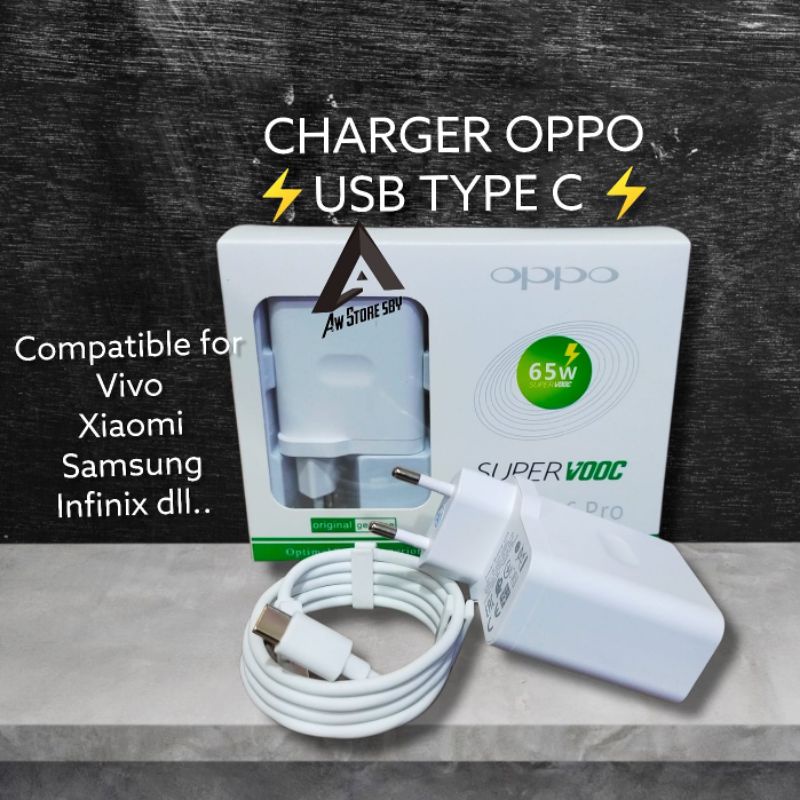 SMART CHARGER OPPO TYPE C A5/A9/A52/A92/A53/A33/Reno 3/ Reno 4/A54/ A74/ A16 [RENO 6 PRO]