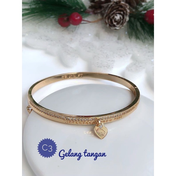 Gelang Xuping Tiffany & Co. - Gelang Bangle Xuping Cantik - Gelang catokan samping