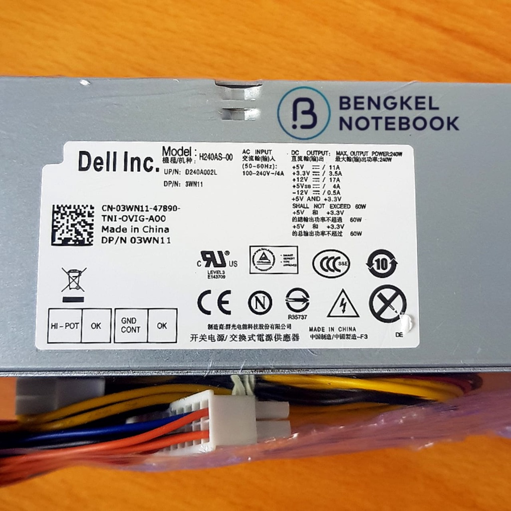 Power Supply PC DELL OPTIPLEX 790 990 3010 7010 SFF 240W H240AS-00 L240AS-00 3WN11 H240AS-01 AC240AS-01 AC240AS-00 AC240ES-00 H240ES-00 D240ES-00 24+4 Pin