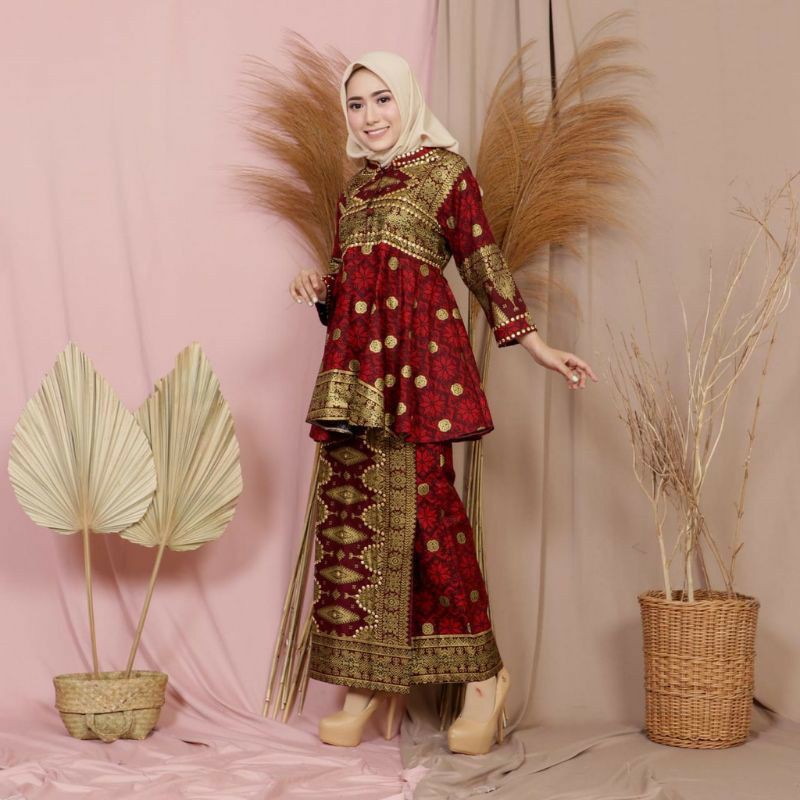  Setelan  wanita batik songket  palembang  Shopee Indonesia