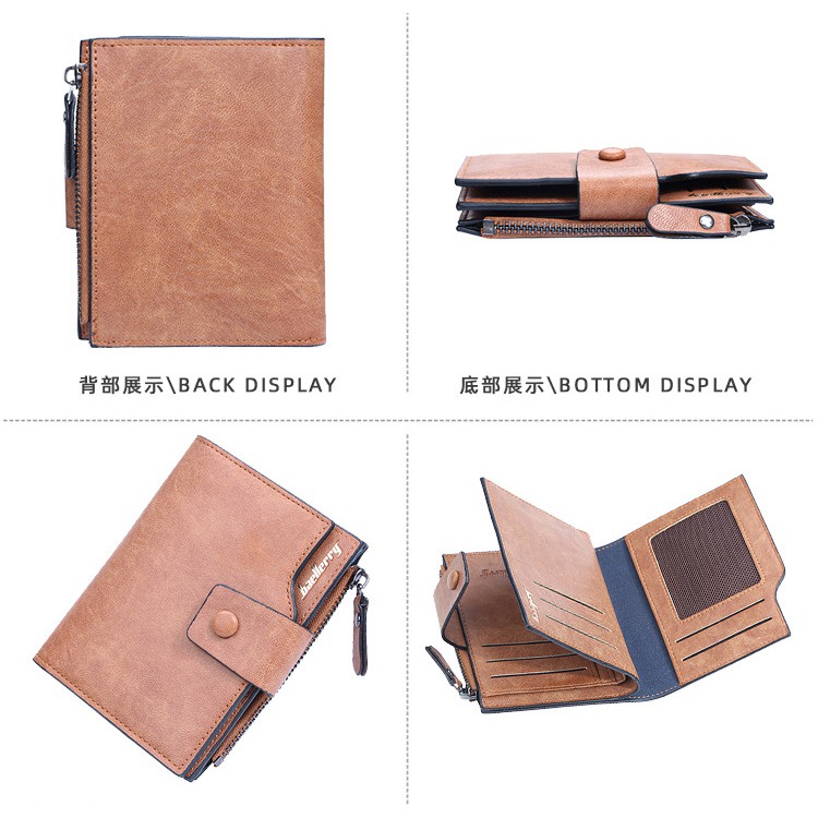 Dompet Lipat Keren Pria Men's Short Wallet Original Kualitas Premium Korean Version / Dompet Lipat