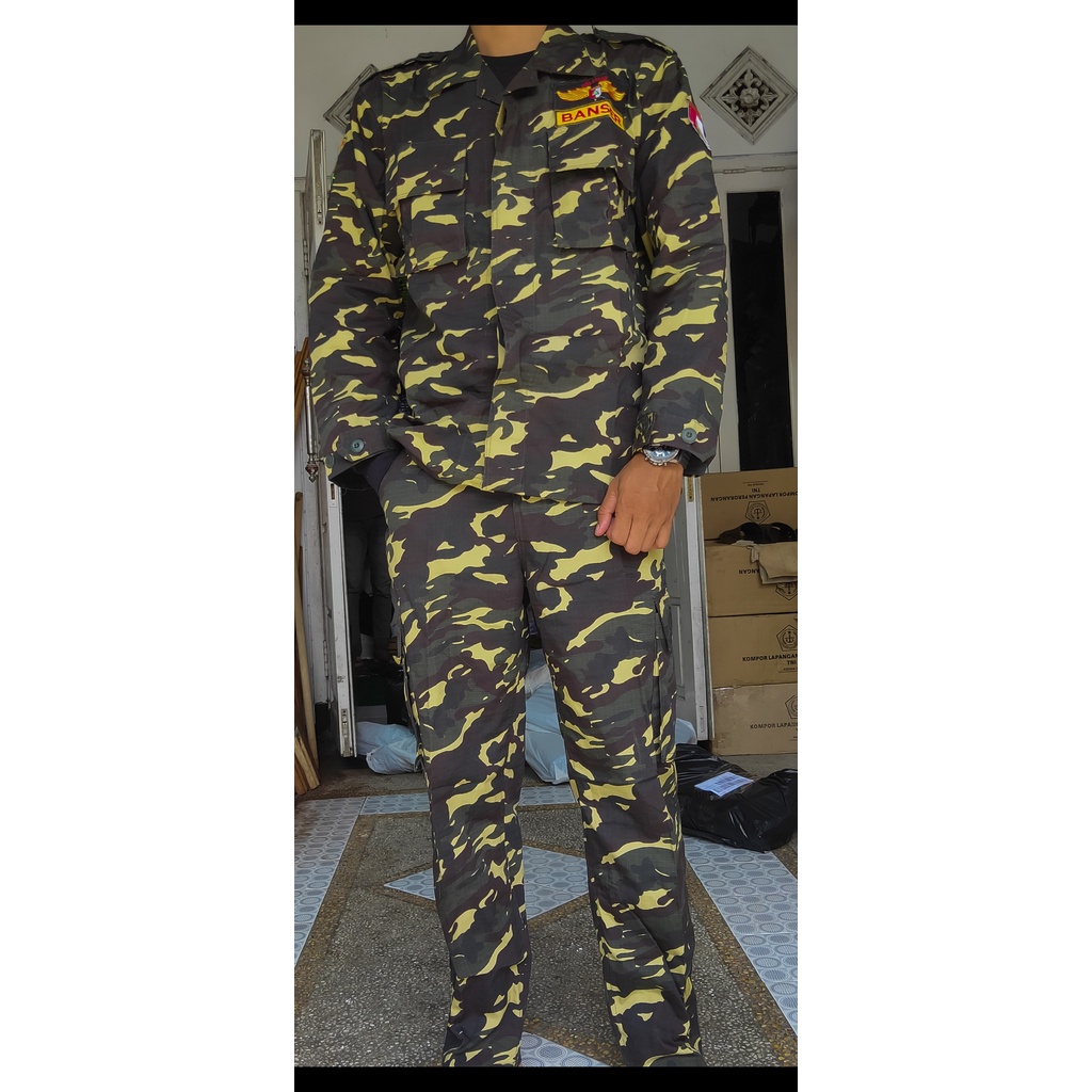 Pdl Banser catton Twill Anti Luntur & PDL BanserRIPSTOK - PDL PREMIUM  Bonus nama Bordir