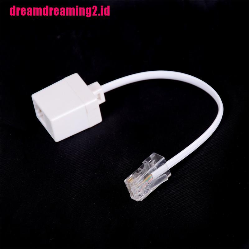 （✔✔❤Kabel Adapter Konverter RJ11 6P4C Female Ke Ethernet RJ45 8P8C Male F / M Untuk Handphone