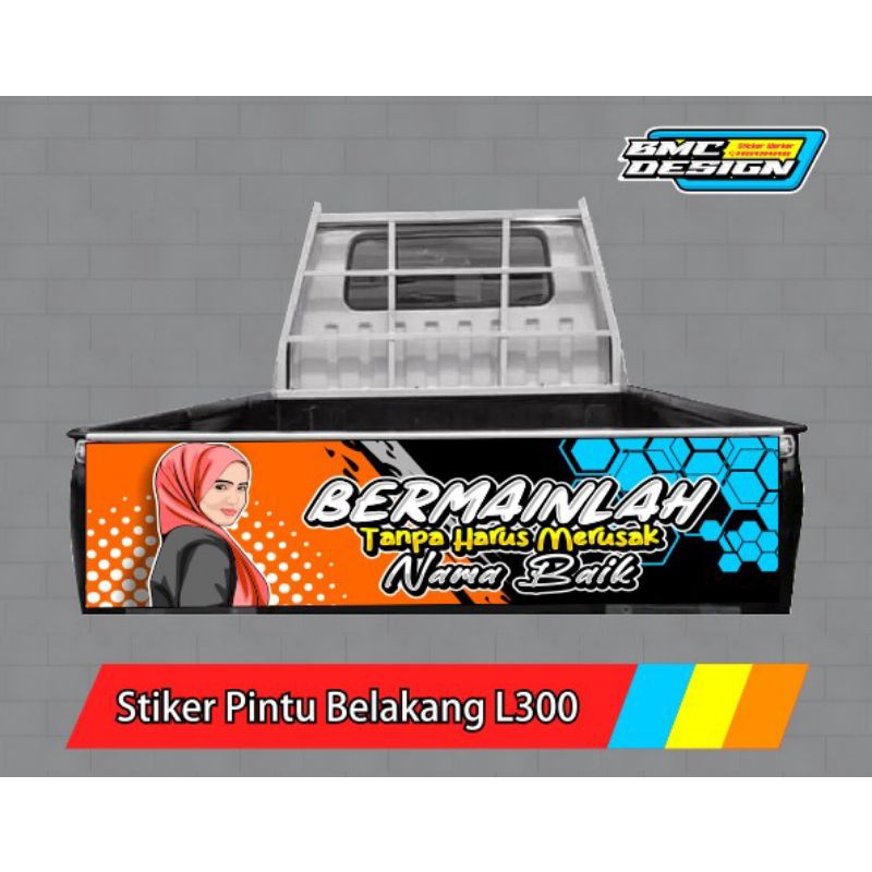 stiker pintu bak belakang L300 dan all pick up, stiker pintu belakang L300