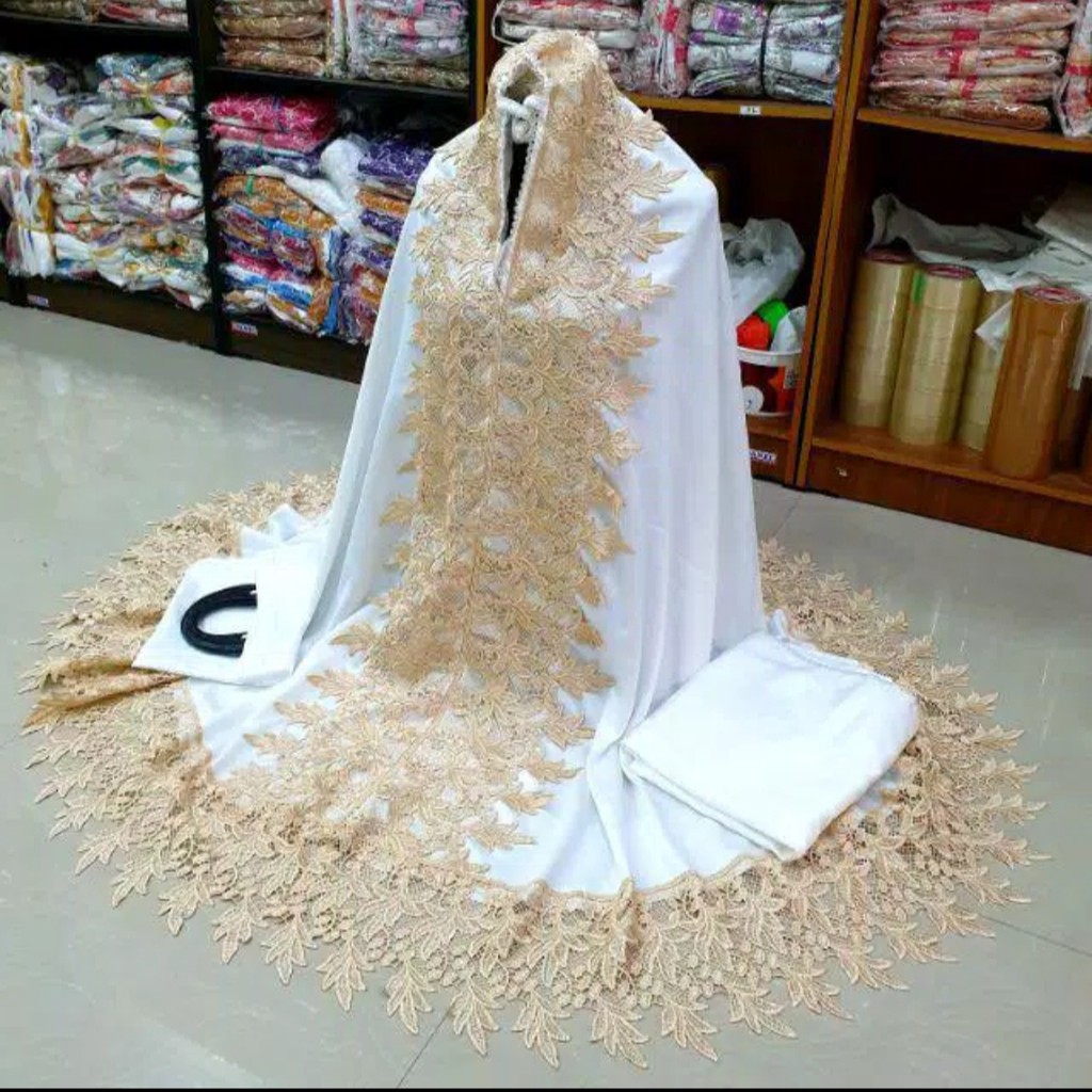 mukena prada renda daun mukena prada princess salsa micro renda//mukena prada princess | renda millo