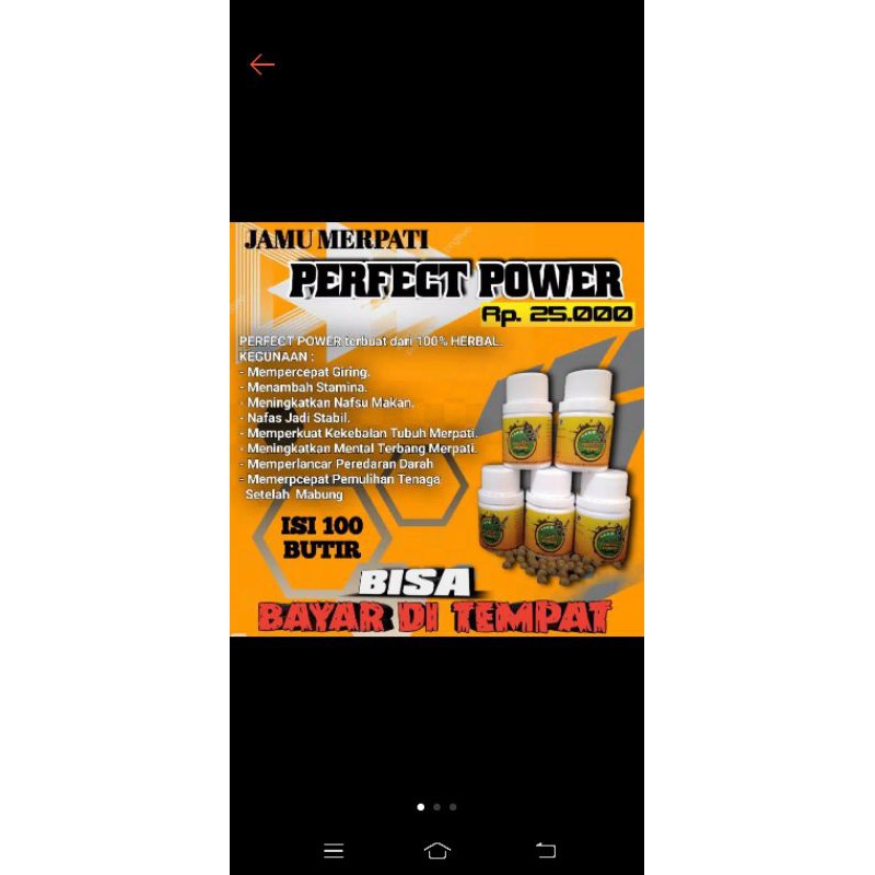 jamu merpati perfect power