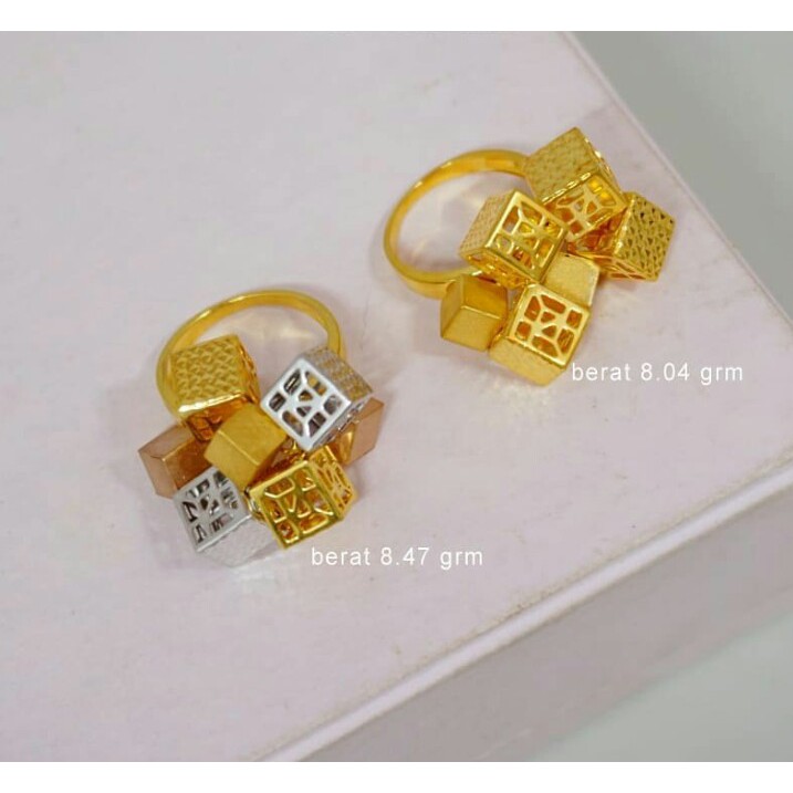 Cincin emas dadu 875 23k