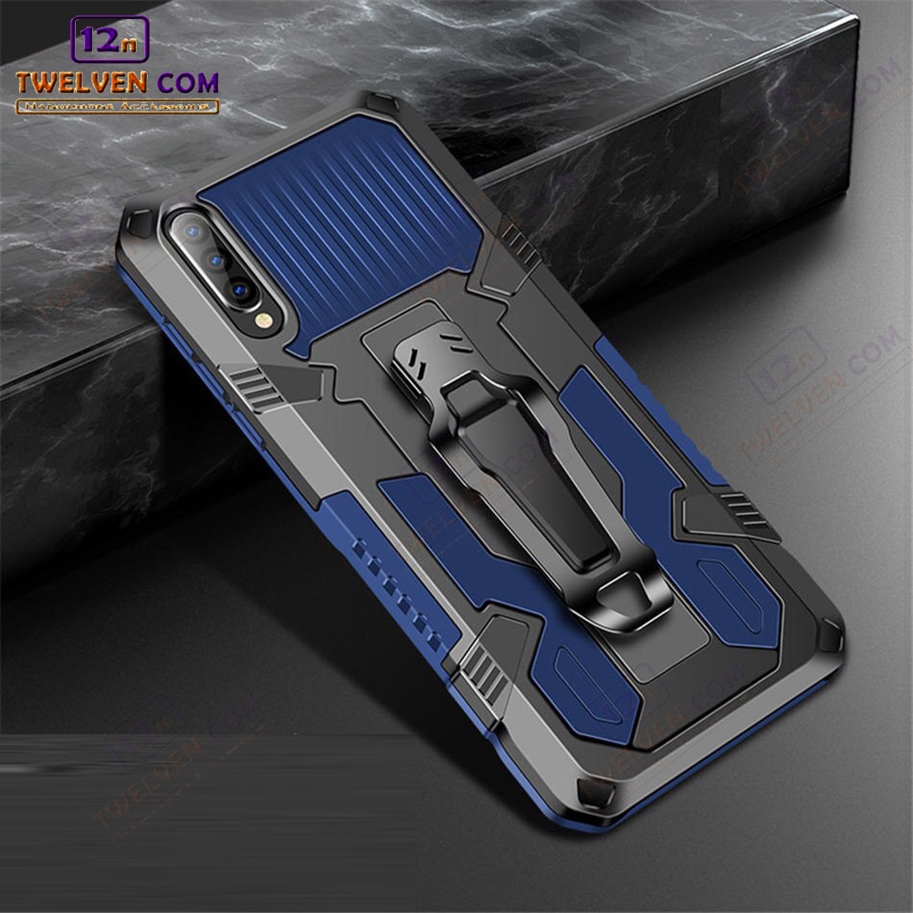 Case Shockproof Samsung A50 Armor Hardcase Stand Clip