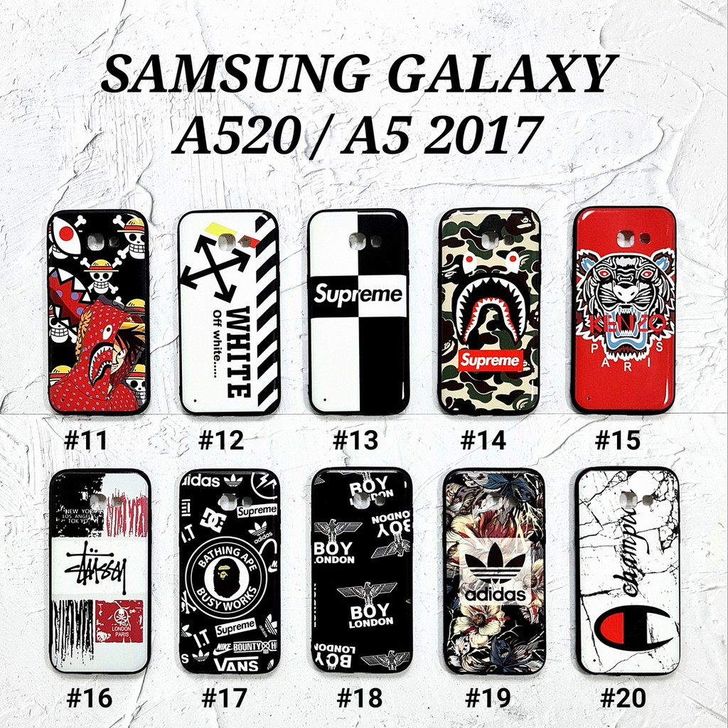 SAMSUNG A5 2016 A510 A520 2017 A750 A7 A9 A6 A8 2018 PLUS | MAN GLOSS Soft Hard Case Bape Stussy