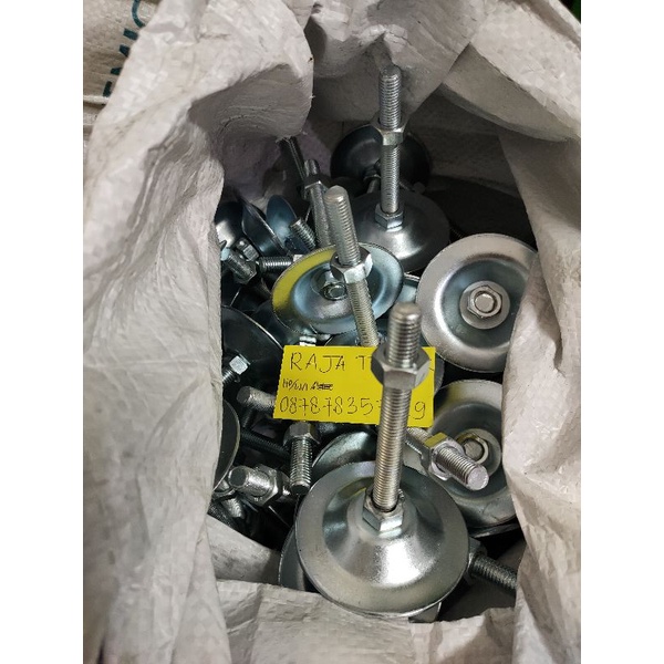 Kaki meja M12 / Foot Adjuster M12 Kualitas Bagus / kaki meja m12 x 100 kunci 19 drat pitch 1.75 / fo