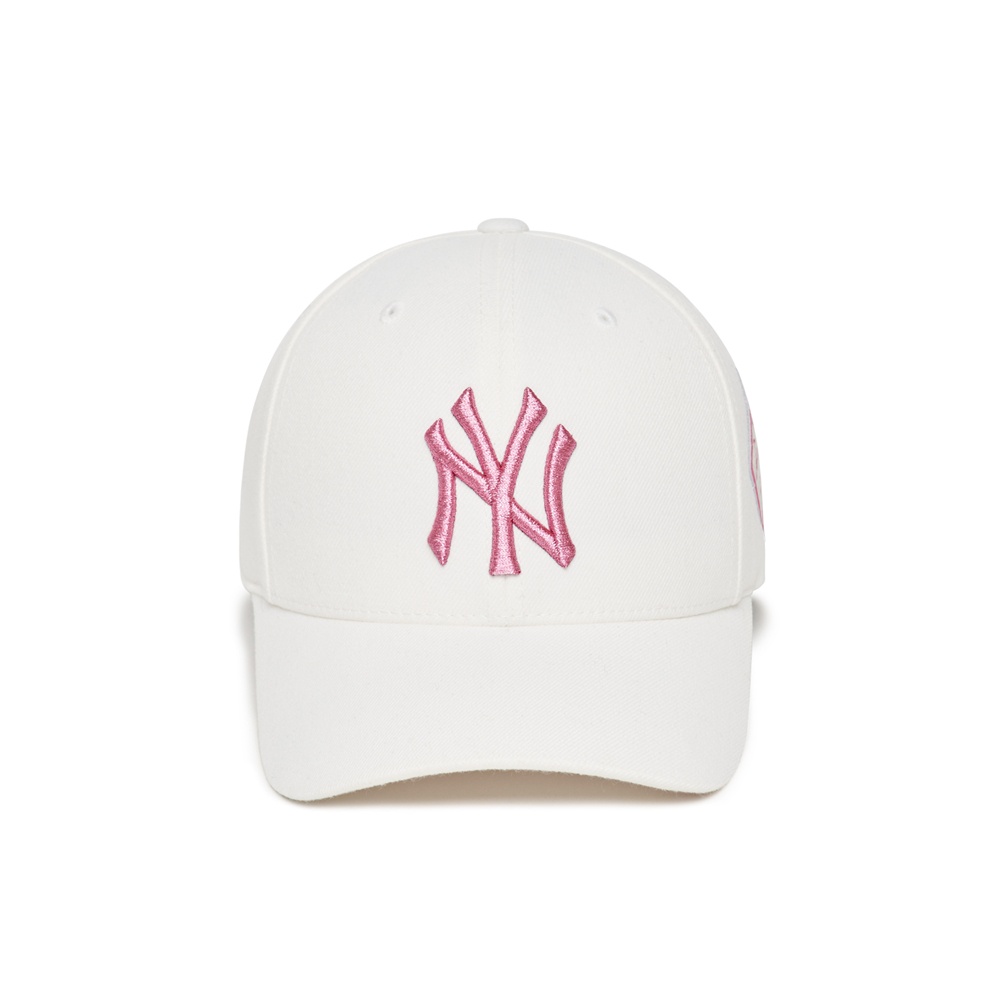 MLB NY Yankees Stamp Ball Cap Ivory/Pink 100% Original