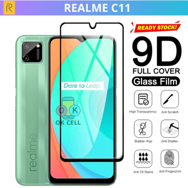 Tempered Glass 3D.9D TG Anti Gores Full Layar Realme C11 Kaca Screen Protector