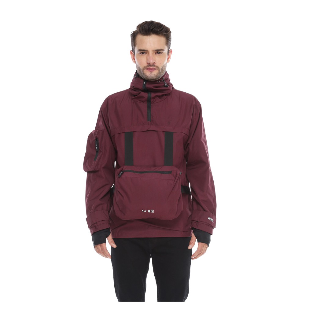 Kent Jaket Pria Outdoor Parka Gunung Cougle Belt Maroon