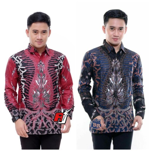 Kemeja Batik Lengan Panjang Size M L Xl Xxl Xxxl
