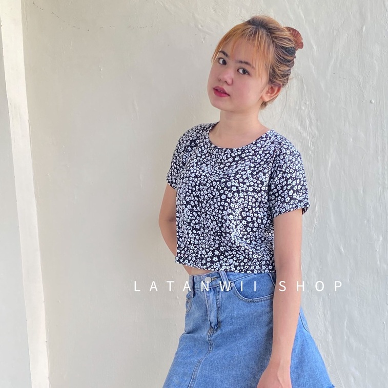 PAKET USAHA BAJU CROP TOP MOTIF