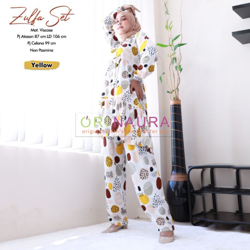 ZULFA SET BAJU SETELAN PANT DAN TUNIK BY ORI NAURA