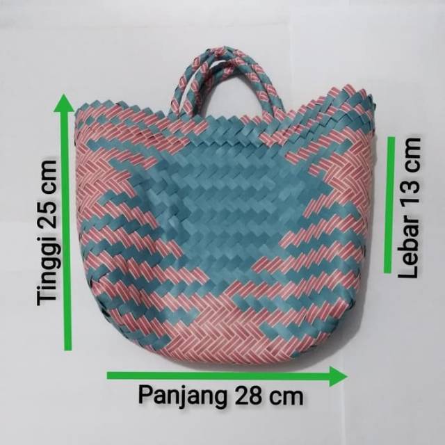 KERANJANG BELANJA ANYAMAN TAS ANYAMAN ( SEDANG )