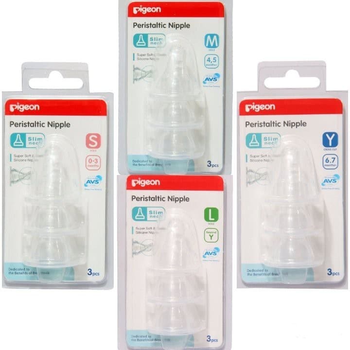 Pigeon - Peristaltic Standard Nipple isi 3pcs