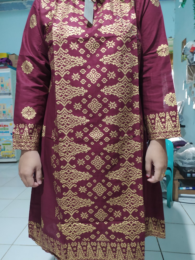 Terlaris Serut Genes Jelita Tunic Navbor Yelbor Whitbor Creambor Tunik Batik Modern Hrb030 Dolbi Dob