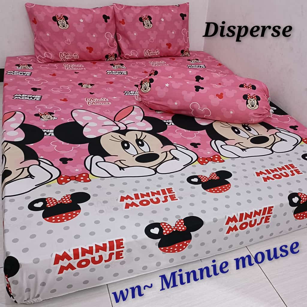 SPREI MOTIF SWEETY LOVE UNGU MURAH BERKUALITAS SET SARBAN SARGUL