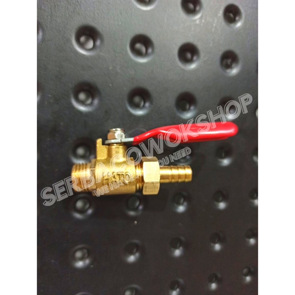 Kran Angin Kompresor 1/4&quot; Hato Ball Valve Kuningan Termurah Berkualitas