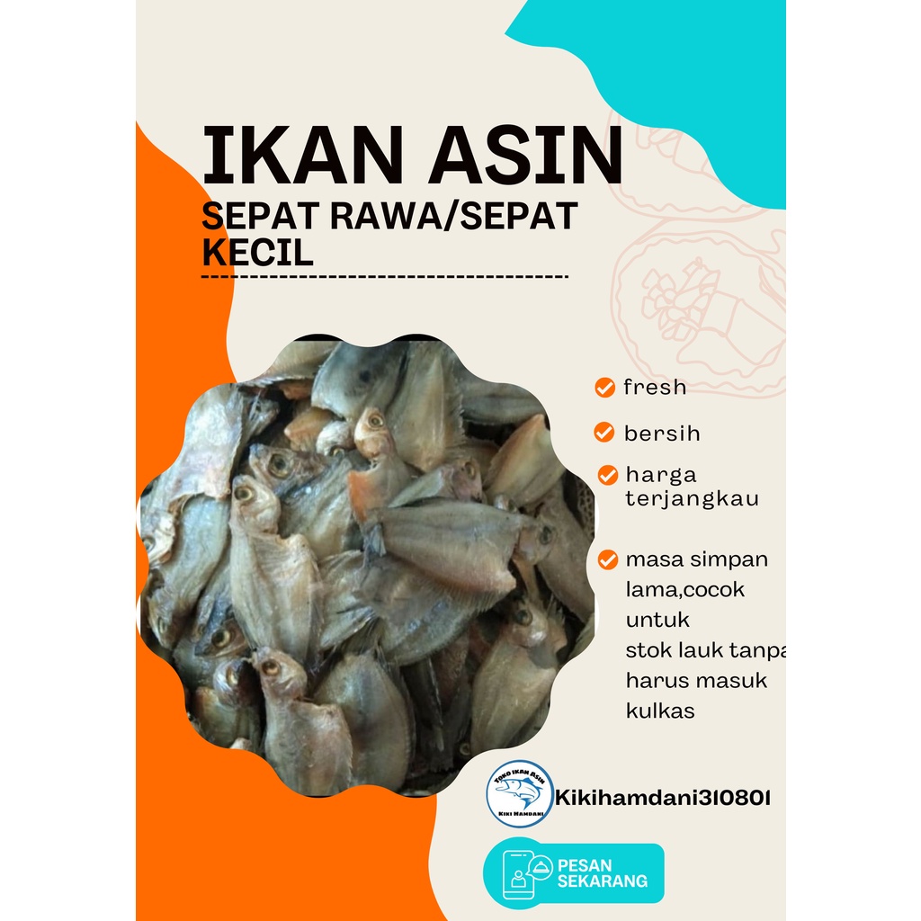 

Ikan Asin Sepat Rawa/Sepat Kecil Kecil 250 gram Murah