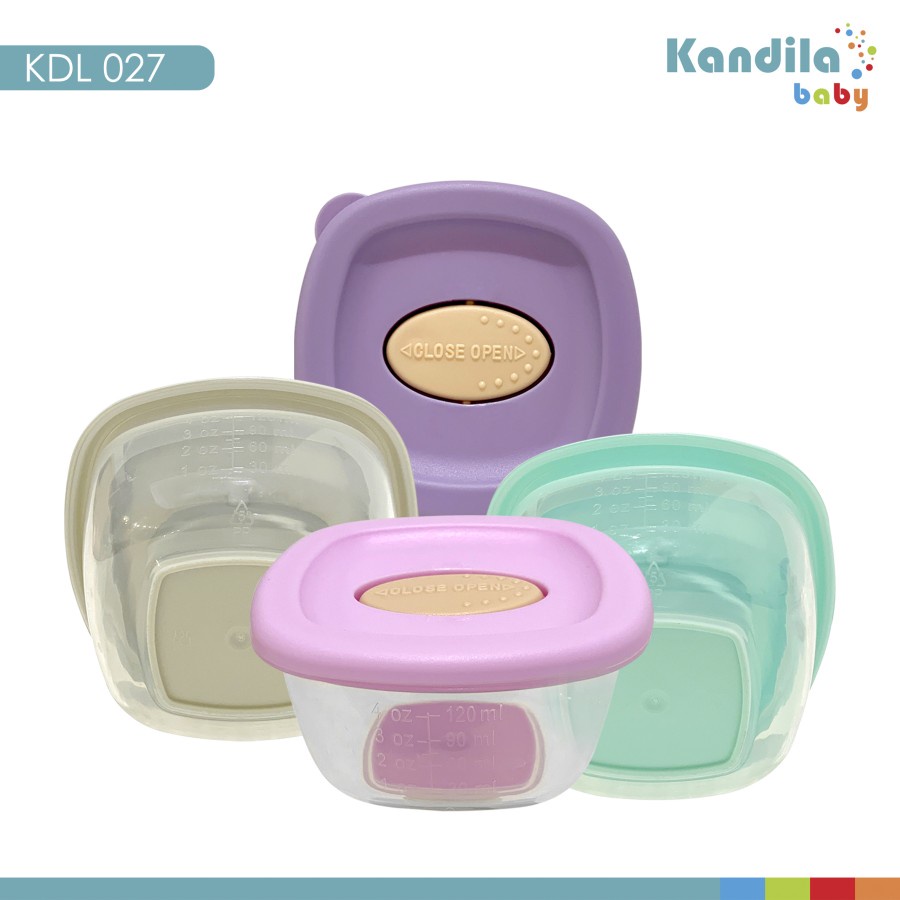 Kandila baby Food Container 120 ml isi 4 pcs