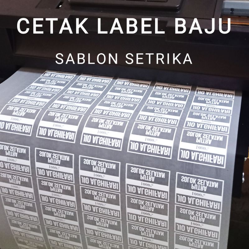 

500 pcs Label Baju Iron on Sablon setrika 4x4cm - Lama produksi 2-3 Hari