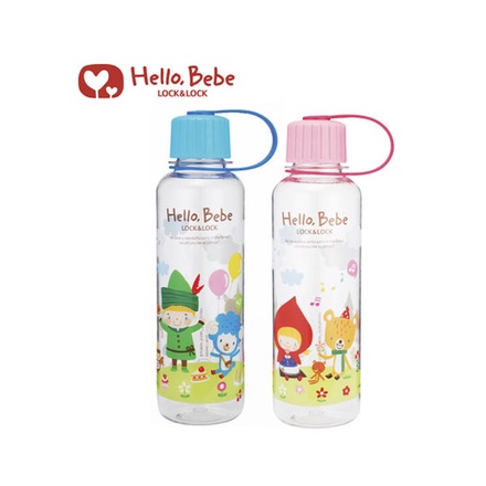 Lock N Lock ABF642 Hello Bebe Bisfree Pattern Water Bottle Blue 480ml